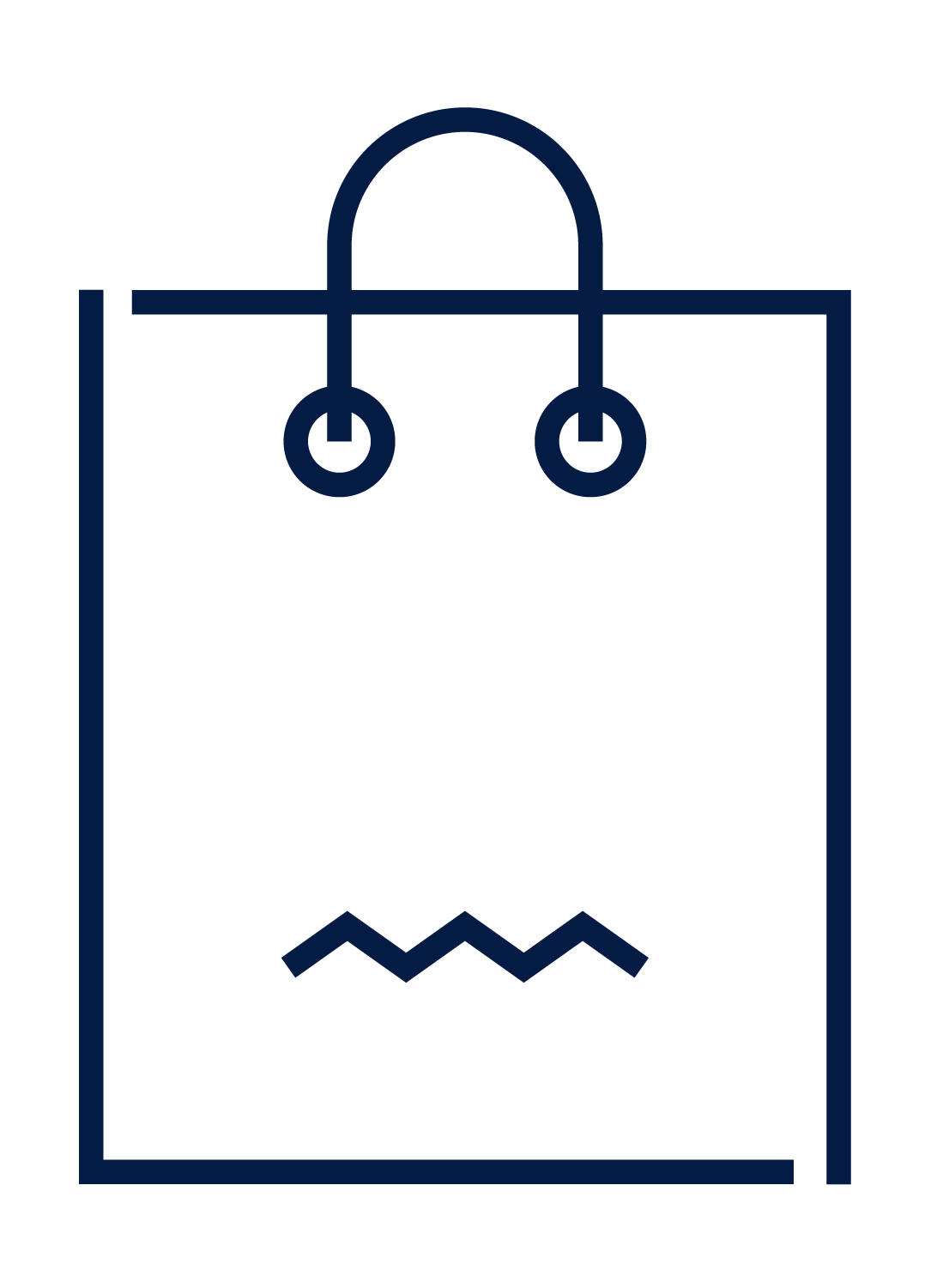Worried shopping bag illustration representing a team under pressure without support